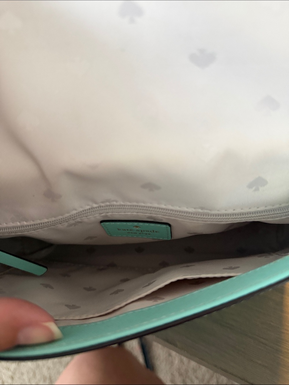 kate spade light mint leather crossbody - Picture 8 of 12